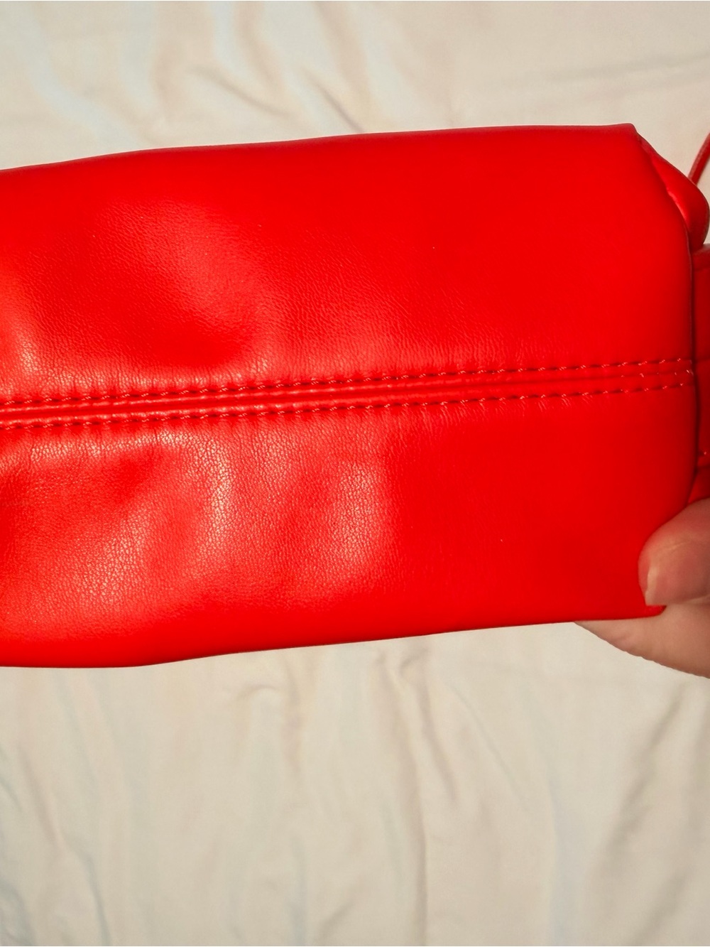 Red Leather Crossbody Bag - Women Bags - Picture 4 of 5